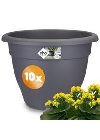 Gardebruk Set de 10 macetas antracita 29x22cm 7,1L
