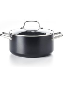 Greenpan Copenhagen Kookpot met keramische antikleeflaag met deksel 24cm, Pfanne + Kochtopf, Schwarz