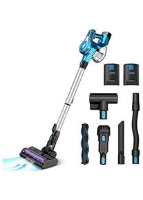 Inse Draadloze stofzuiger, sterke zuigkracht, 45 minuten looptijd, 6-in-1, zakloos, voor dierenharen, Staubsauger