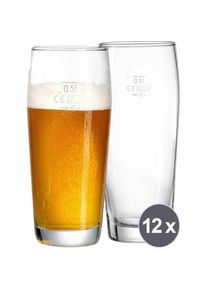Ritzenhoff & Breker Ritzenhoff & Breker, Biergl&auml;ser, Bierglas "Willybecher", 0,5 Liter Durchmesser: 80 mm, H&ouml;he: 180 mm, sp&uuml;lmaschinengeeignet (0.50 l, 12 x)