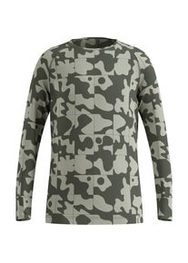 Odlo, Unisex, Funktionsshirt, Adventurer Active Warm Base-Layer-Shirt mit Print (116), Grau, 116