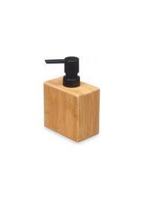 Berilo, Seifenspender + Seifenschale, Bambusspender mit quadratischem schwarzem Stopfen