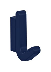 HEWI, Kleiderhaken + Wandgarderobe, Einzelhaken Serie 477 matt, elastisch Kunststoff (TPU) 50 stahlblau H&ouml;he 68 mm