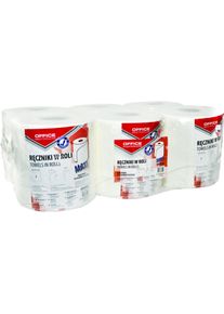 Office Products Zelltucht&uuml;cher, in der rolle, maxi, 2-lagig, 120m, 6 st&uuml;ck, weiss, Haushaltspapier, Weiss