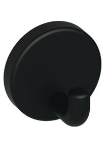 HEWI, Kleiderhaken + Wandgarderobe, Einzelhaken 801.90B010 Ausladung 30 mm Polyamid matt 90 tiefschwarz matt H&ouml;he 40 mm &Oslash; 40 mm