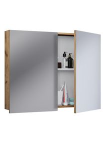 Vcm, Badspiegel &raquo;Spiegelschrank Spiegel Badezimmer Badinos 60x80 cm&laquo;, Honig-Eiche, Honig-Eiche
