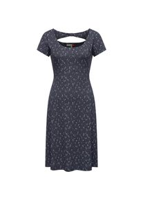Ragwear, Damen, Sommerkleid &raquo;Sommerkleid Lunngo&laquo;, Indigo Blue, N-Gr, XL - N-Gr, Indigo Blue, Bequemes Kurzarm Kleid mit stylischem R&uuml;ckenausschnitt
