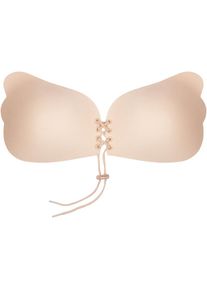 MAGIC BODYFASHION, Damen, Klebe-BH &raquo;Va-Va-Voom Bra&laquo; vorn mit Schn&uuml;rung, beige, Cup D, 0 - Cup D, beige, R&uuml;ckenfreier, tr&auml;gerloser und selbstklebender 