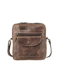 Jan Vanderstorm, Damen, Umh&auml;ngetasche &raquo;Tasche DIETGER&laquo;, braun, braun, Umh&auml;ngetasche DIETGER mit JV-Pr&auml;gung