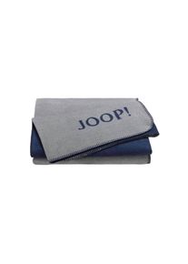 JOOP!, Wohndecke &raquo;Wohndecken 1er Pack&laquo;, Silber-Navy, Obermaterial: 58% Baumwolle CO. 35% Polyacryl PAN. 7% Polyester PES., B/L: 150 cm, Silber-Navy