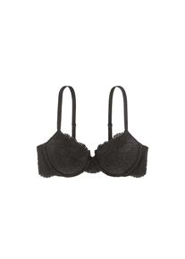 Dorina, B&uuml;gel-BH &raquo;LIANNE&laquo; leicht wattiert, geformte Cups, feminine Blumenspitze, Black, Cup C, 70 -Cup C, B&uuml;gel-BH