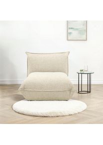 DOMO collection, Sessel &raquo;Nantes Loungesessel, Wohlf&uuml;hlsessel mit 360&deg; Drehfunktion&laquo; hochwertig gepolstert mit Federkern, Struktur, beige-petrol, beige