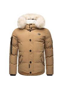 Stone Harbour, Herren, Wintermantel &raquo;Winterjacke Halvaar&laquo;, Light Brown mit wei&szlig;em Fell, XXL, Light Brown mit wei&szlig;em Fell, Urbaner Herren Winterparka 
