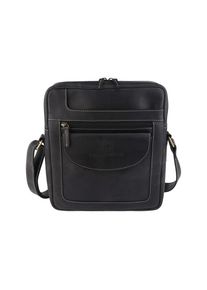 Jan Vanderstorm, Damen, Umh&auml;ngetasche &raquo;Tasche DIETGER&laquo;, schwarz, schwarz, Umh&auml;ngetasche DIETGER mit JV-Pr&auml;gung