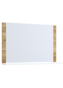 Vcm, Badspiegel &raquo;Badspiegel Wandspiegel Bad Spiegel Lendas 55x80 cm&laquo;, Honig-Eiche / Wei&szlig;, Honig-Eiche / Wei&szlig;