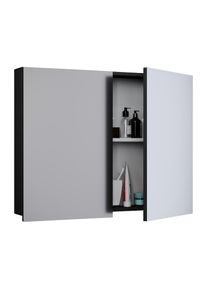 Vcm, Badspiegel &raquo;Spiegelschrank Spiegel Badezimmer Badinos 59x60 cm&laquo;, Schwarz, Schwarz