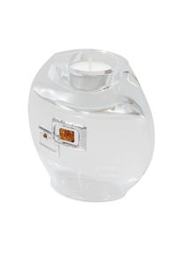 OSTSEE-SCHMUCK, Dekovase &raquo;- Celia - Glas - Bernstein&laquo;, 12 cm, 12 cm