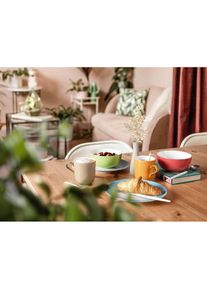 Seltmann Weiden, Fr&uuml;hst&uuml;cksteller &raquo;Fr&uuml;hst&uuml;cksteller Liberty Pure Colors &oslash; 22, 5 cm 6er Set&laquo;, Flamingo Red, Flamingo Red