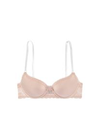 Lascana, Push-up-BH mit Vorderverschluss und transparenten Tr&auml;gern, puder, Cup B, 85 - Cup B, Push-up-BH