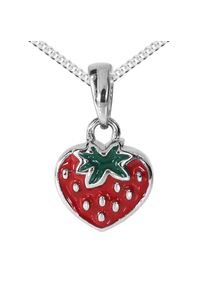 OSTSEE-SCHMUCK, Damen, Kette mit Anh&auml;nger &raquo;- Erdbeere - Silber 925/000 -, &laquo;, Silber 925-silberfarben-wei&szlig;, Silber 925-silberfarben-wei&szlig;, kleiner 