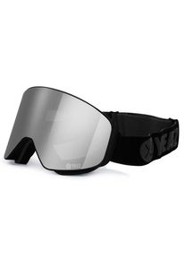 YEAZ, Snowboardbrille &raquo;Magnet-Ski-Snowboardbrille silber verspiegelt/schwarz APEX&laquo;, silber, Snowboardbrille