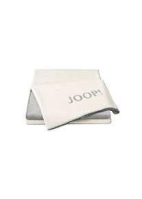 JOOP!, Wohndecke &raquo;Wohndecken 1er Pack&laquo;, Natur-Silber, Obermaterial: 58% Baumwolle CO. 35% Polyacryl PAN. 7% Polyester PES., B/L: 150 cm, Natur-Silber