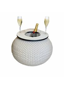 COOTAB Cooler Table, Beistelltisch &raquo;Beistelltisch mit Acryl-K&uuml;hler Milano 40 cm&laquo; 1 Stk. tlg., Champagner, B/H/T: 55 cm x 40 cm, Champagner