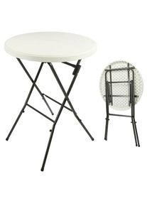 Vcm, Gartentisch &raquo;Partytisch rund klappbar&laquo;, Wei&szlig;, Wei&szlig;