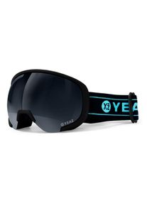 YEAZ, Skibrille &raquo;Ski- und Snowboard-Brille schwarz/matt schwarz BLACK RUN&laquo;, schwarz, Skibrille