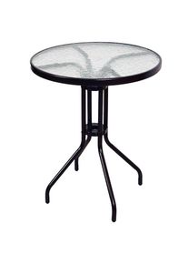 Vcm, Gartentisch &raquo;Bistro Tisch mit Glasplatte&laquo;, Braun, Braun