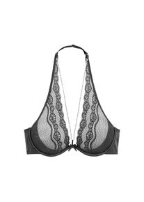 LASCANA Belle Affaire, Neckholder-BH mit abnehmbarer Strasskette, sexy Dessous, Reizw&auml;sche, schwarz, Cup D, 70 -Cup D, Neckholder-BH