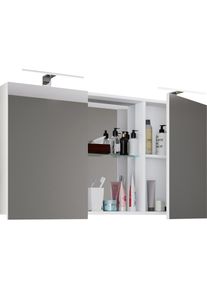 Vcm, Badspiegel &raquo;Breiter Spiegelschrank Spiegel Budasi mit Ablage&laquo;, Wei&szlig;, Wei&szlig;