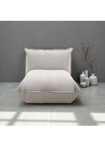 DOMO collection, Sessel &raquo;Nantes Loungesessel, Wohlf&uuml;hlsessel mit 360&deg; Drehfunktion&laquo; hochwertig gepolstert mit Federkern, Struktur weich, grau, grau, 