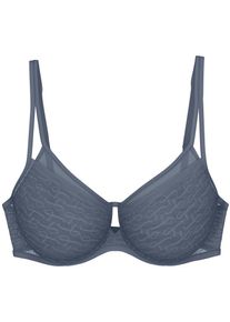 Triumph, Minimizer-BH &raquo;Signature Sheer&laquo; verkleinert die Brust optisch um eine Cup-Gr&ouml;&szlig;e, Spitze, CLOUDY BLUE, 70 - Cup D