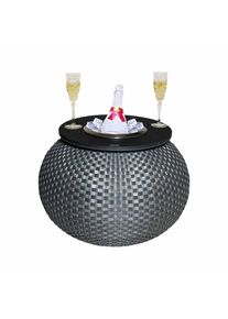 COOTAB Cooler Table, Beistelltisch &raquo;Beistelltisch mit Edelstahl-K&uuml;hler Milano 40 cm&laquo; 1 Stk. tlg., Anthrazit/Schwarz, B/H/T: 55 cm x 40 cm, Anthrazit/