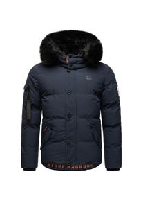 Stone Harbour, Herren, Wintermantel &raquo;Winterjacke Halvaar&laquo;, Navy mit schwarzem Fell, 3XL, Navy mit schwarzem Fell, Urbaner Herren Winterparka vom neuen