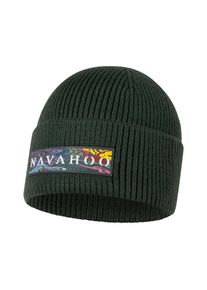 Navahoo, Damen, Strickm&uuml;tze &raquo;Strickm&uuml;tze Keksmagie 14&laquo;, Dark Green, Dark Green, Warme Damen Winter M&uuml;tze mit auff&auml;lligem Logo-Patch