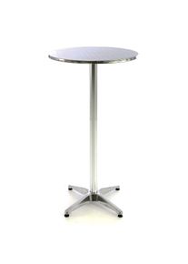Vcm, Gartentisch &raquo;Stehtisch Bistrotisch klappbar Edelstahl Aluminium&laquo;, Silber, Silber