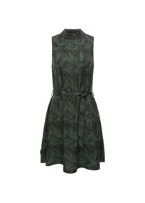 Ragwear, Damen, Blusenkleid &raquo;Sommerkleid Angyc Organic&laquo;, Dark Green, N-Gr, XL -N-Gr, Dark Green, Gemustertes Blusenkleid mit mit Bindeband an der 