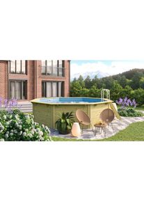 Konifera, Achteckpool &raquo;MADRID V2&laquo; BxLxH: 470x470x124 cm, natur, &Oslash;/B/H/L: 508 cm x Breite 470 cm x H&ouml;he 124 cm x L&auml;nge 470 cm, natur