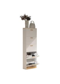 Vcm, Schuhschrank &raquo;Holz Schuhregal Schuhschrank Schuhkipper Halom XL&laquo;, Wei&szlig;, Wei&szlig;