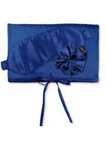 AILORIA, Damen, Seidentuch &raquo;Tasche, Schlafmaske & Scrunchie M aus Seide TRAVEL SET BEAUTY M&laquo;, Midnight Blue, Midnight Blue, Ideal f&uuml;r zu Hause oder 