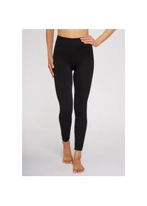 Lavana, Damen, Strickstrumpfleggings mit Zopfmuster und innen weich angeraut, 1x schwarz, S/M (34/42), 1x schwarz, Thermoleggings innen weich angeraut