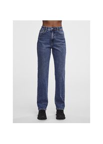 Pieces, Damen, Straight-Jeans &raquo;PCKELLY HW STRAIGHT JEANS MB402 NOOS BC&laquo;, Medium Blue Denim, L&auml;nge 30, 33 - L&auml;nge 30, Medium Blue Denim, 5-Pocket Jeans