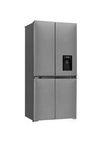 Exquisit, Multi Door &raquo;MD430-100-WS-200E inoxlook&laquo; 183 cm hoch 83, 6 cm breit 432 L Volumen, Total NoFrost, Schnellgefrieren, 4 Sterne, edelstahl optik