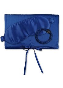 AILORIA, Damen, Seidentuch &raquo;Tasche, Schlafmaske & Scrunchie S TRAVEL SET BEAUTY S&laquo;, Midnight Blue, Midnight Blue, Ideal f&uuml;r zu Hause oder f&uuml;r Reisen 