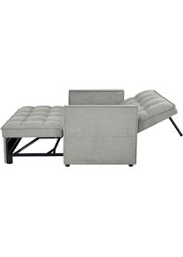 OTTO home, Schlafsofa &raquo;STEFFO, 159 cm, 2-Sitzer, mit verstellbarer R&uuml;ckenlehne&laquo; verstellbarer R&uuml;ckenlehne, Klappmechanismus, Webstoff, grau, B/H/T: 