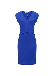 Ragwear, Damen, Etuikleid &raquo;Sommerkleid Crupi&laquo;, Indigo Blue, N-Gr, XXL -N-Gr, Indigo Blue, Unifarbenes Damen Kurzarm-Kleid in Wickel-Optik