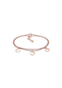 Elli, Damen, Armkette &raquo;Armband 2-reihig mit Pl&auml;ttchen 925 Silber&laquo;, Rosegold, Rosegold, Trendiges Armband f&uuml;r Frauen