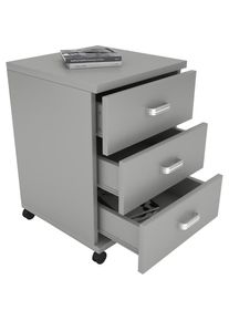 Vcm, Container &raquo;Holz Rollcontainer B&uuml;rocontainer Schublade Tobila&laquo;, Grau, Grau